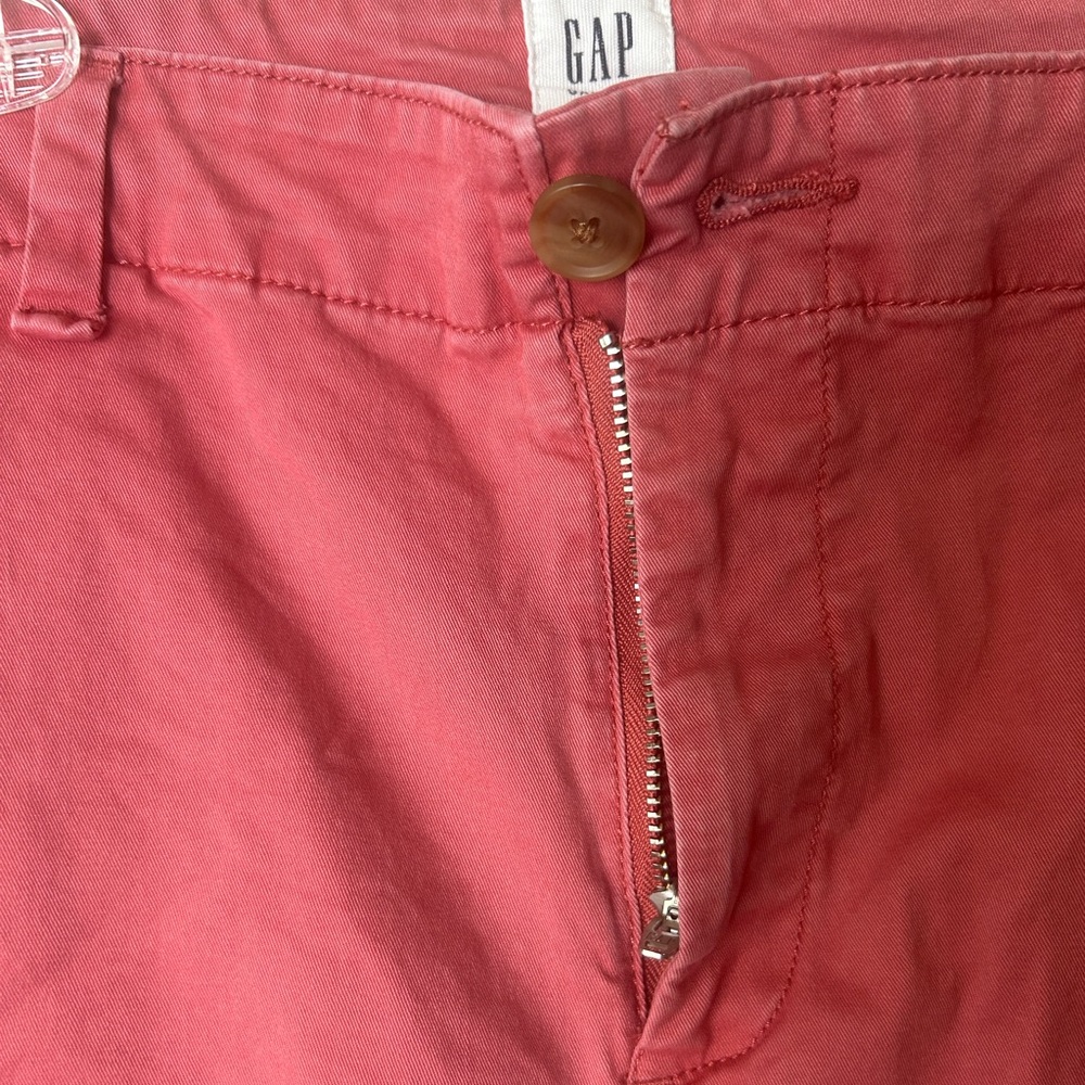 Women’s Gap Girlfriend Khaki Dusty Rose Pink Stretch Pants Feminine Sz 10 - Picture 4 of 6